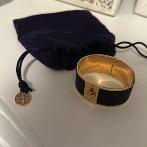 Authentic Tory Burch black cuff bracelet